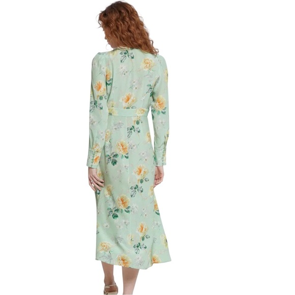 & Other Stories Button Detail Midi Floral Green Dress NWOT - Picture 6 of 14
